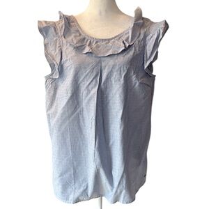 Tommy Hilfiger woman’s sleeveless ruffle top‎ Large NEW